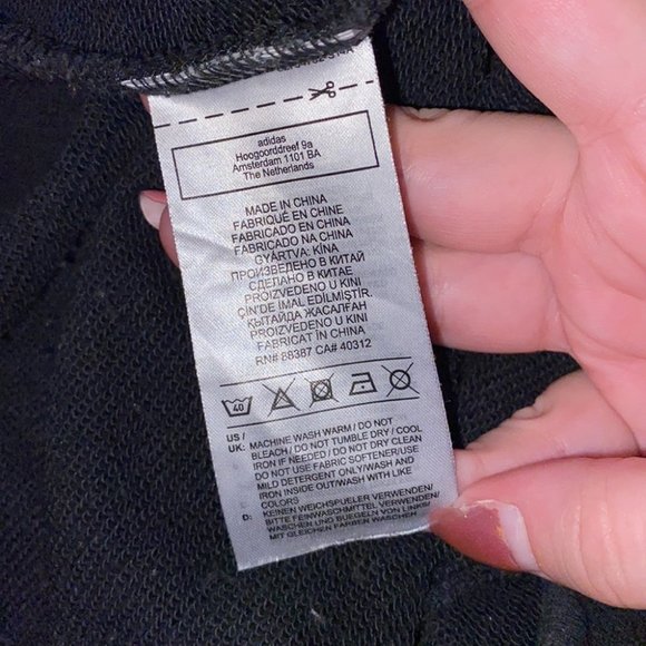 🌷 Adidas Black Brilliant Basics Track Pant Sweatpants Size M - Picture 9 of 12